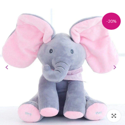 Peek-a-Boo Musical Singing Elephant Toy
